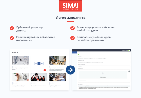 SIMAI-SF4: Сайт научно-исследовательского института - адаптивный с версией для слабовидящих