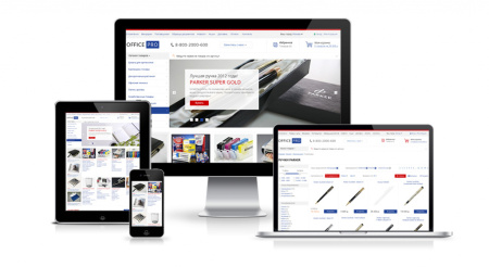 OfficePRO: расходные материалы для принтеров, канцтовары, офисная мебель. Готовый интернет магазин